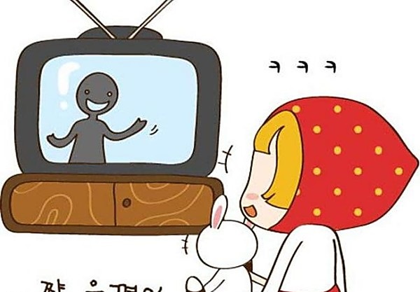Тоже есть телевизор. Телевизор иллюстрация. Смотрит телевизор иллюстрация. Телевизор смешной рисунок. Девочка телевизор.